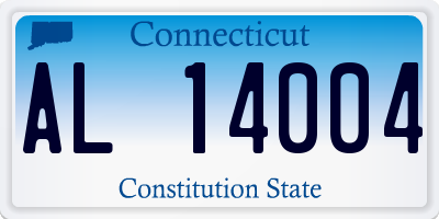 CT license plate AL14004