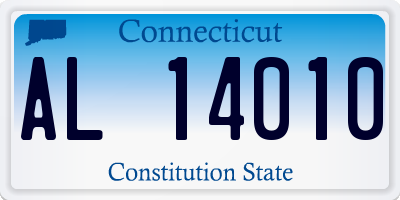 CT license plate AL14010