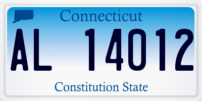 CT license plate AL14012