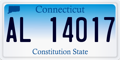 CT license plate AL14017