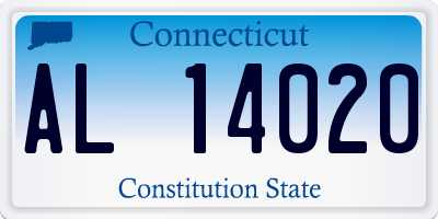 CT license plate AL14020