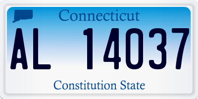 CT license plate AL14037