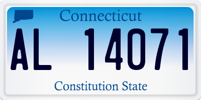 CT license plate AL14071