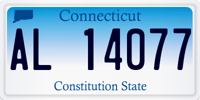 CT license plate AL14077