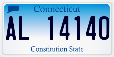 CT license plate AL14140