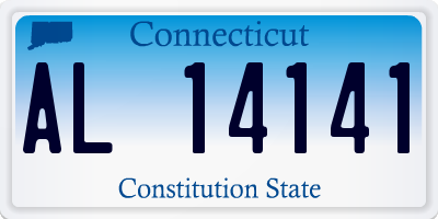 CT license plate AL14141