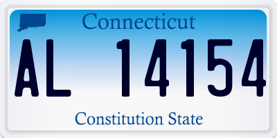 CT license plate AL14154