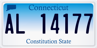 CT license plate AL14177