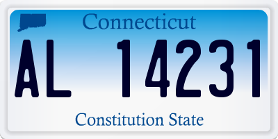CT license plate AL14231