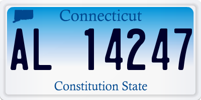 CT license plate AL14247