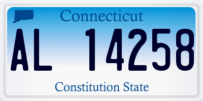 CT license plate AL14258
