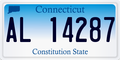 CT license plate AL14287