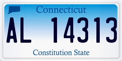 CT license plate AL14313