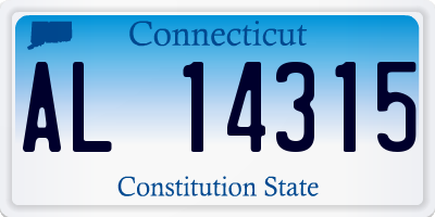 CT license plate AL14315