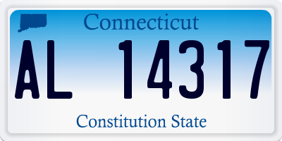 CT license plate AL14317