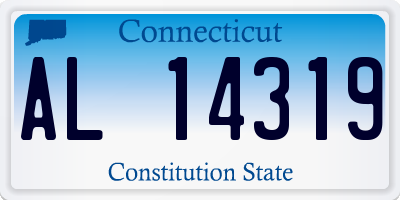 CT license plate AL14319