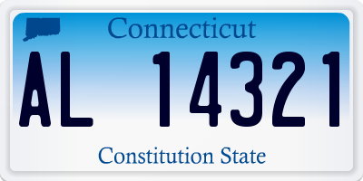 CT license plate AL14321