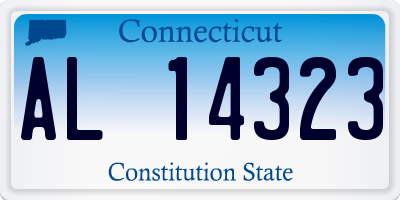 CT license plate AL14323