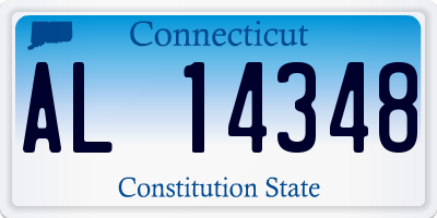 CT license plate AL14348