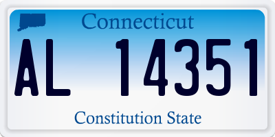 CT license plate AL14351