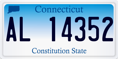 CT license plate AL14352