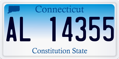 CT license plate AL14355