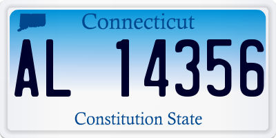 CT license plate AL14356