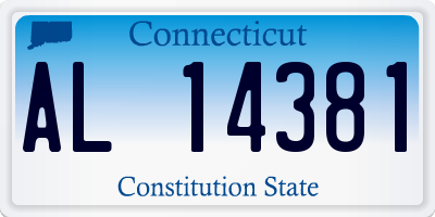 CT license plate AL14381