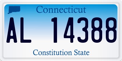 CT license plate AL14388