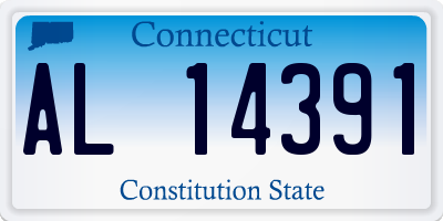 CT license plate AL14391