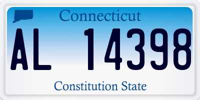 CT license plate AL14398