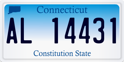 CT license plate AL14431