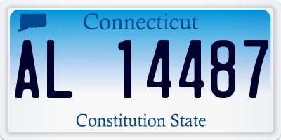 CT license plate AL14487