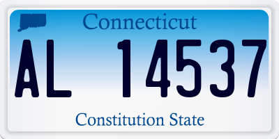 CT license plate AL14537