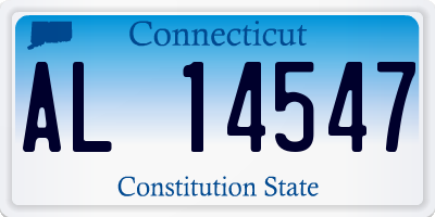 CT license plate AL14547