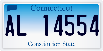 CT license plate AL14554