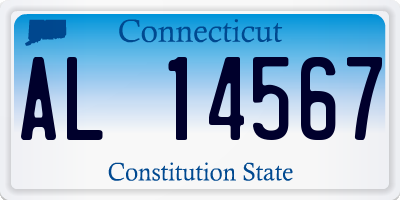 CT license plate AL14567