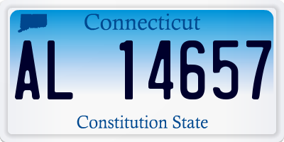 CT license plate AL14657