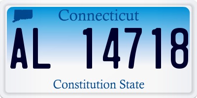 CT license plate AL14718