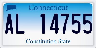 CT license plate AL14755