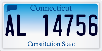 CT license plate AL14756
