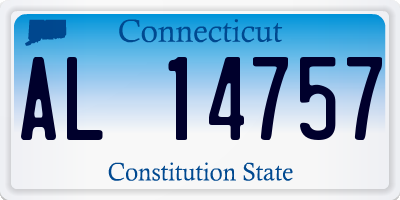 CT license plate AL14757