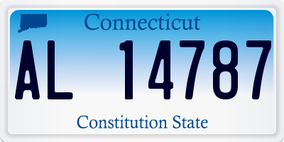 CT license plate AL14787