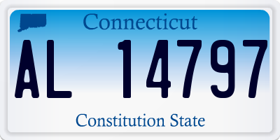 CT license plate AL14797