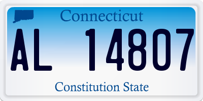 CT license plate AL14807