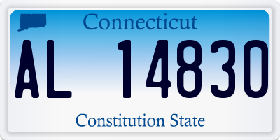 CT license plate AL14830