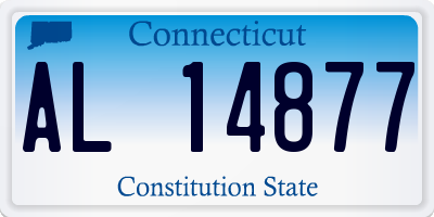 CT license plate AL14877
