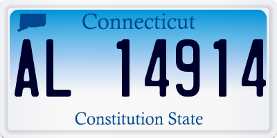 CT license plate AL14914