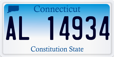 CT license plate AL14934