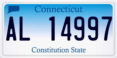 CT license plate AL14997
